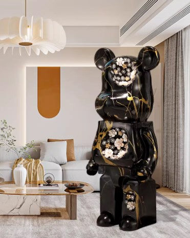 Firmly Luxury Bear Floor Ornament - High-End Resin Home Décor (80cm)