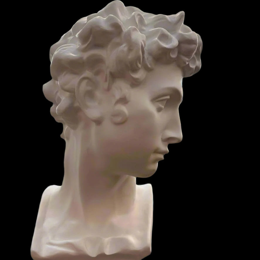 Firmly David Resin Bust – Luxury Michelangelo Sculpture for Elegant Interiors