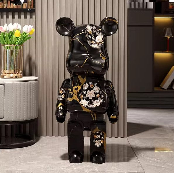 Firmly Luxury Bear Floor Ornament - High-End Resin Home Décor (80cm)